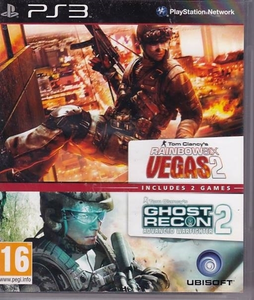 Tom Clancys Rainbow Six Vegas 2 Complete Edition + Ghost Recon Advanced Warfighter - PS3 (B Grade) (Genbrug)